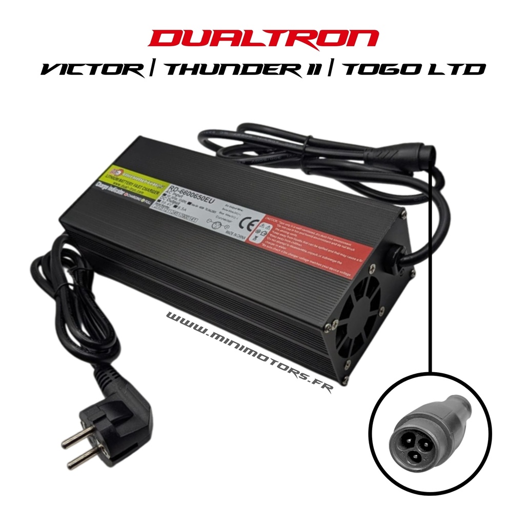 DUALTRON | CHARGEUR RAPIDE 66V6.5AH (POUR BATTERIE 60V) (V2)