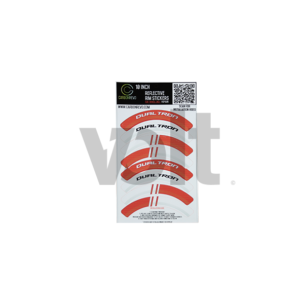 CARBON REVO STICKER JANTES ROUGE ET BLANC - DUALTRON 1/2/3